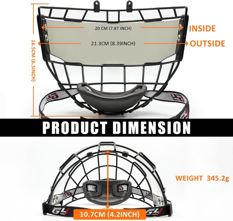 GY Hockey Helmet Cage & Face Shield Protector Combo Ice Hockey Full Face Shield Junior & Youth - Image 4